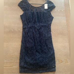 New with tags Hollister Navy Lace Mini Dress